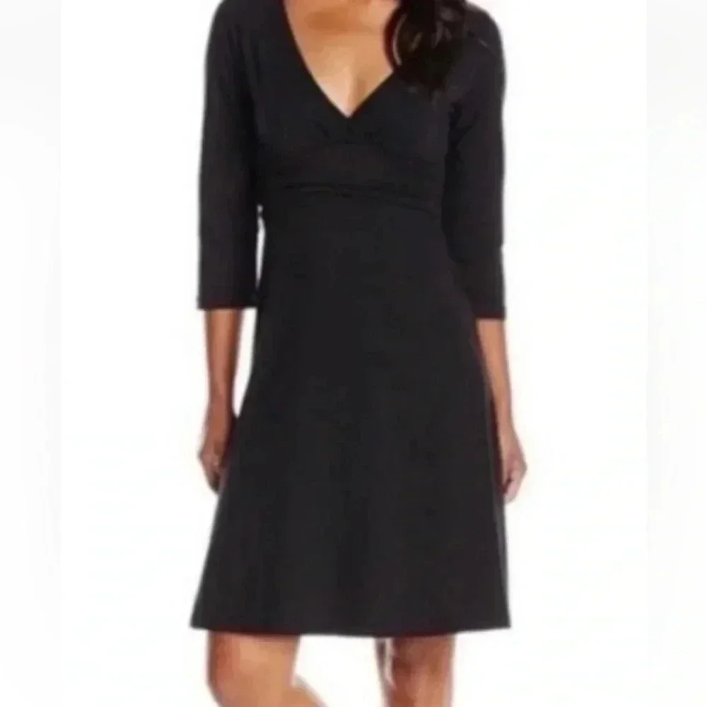 EUC Patagonia Black Eva Luna Dress size XS outdoors casual work spring - Picture 1 of 6